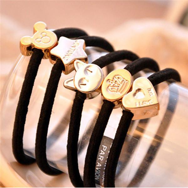 Hairband Fashion Women Hair Accessories Cute Black Elastic Hair Bands Girl Hair Rope Gum Rubber Band 17110611