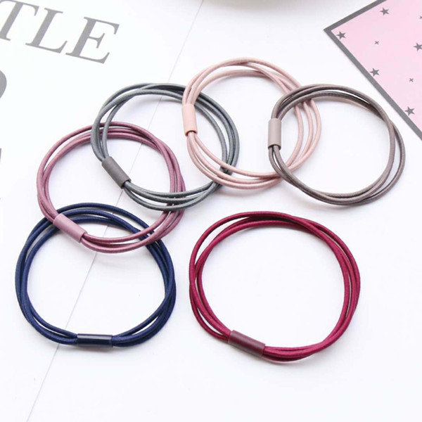 Lady Hair Scrunchies Ring Elastic Hair Bands Pure Color Bobble Sports Dance Charming Scrunchie Hairband