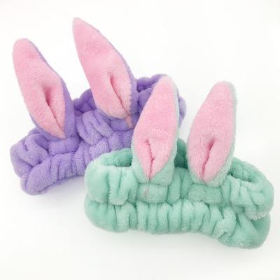 Wide Hair Rope Ring Jewelry Cute Rabbit's Ears Hair Band Caroset Hair Rubber Bands For Make Up Bath Korea Wash Face Headband Women Hairbands