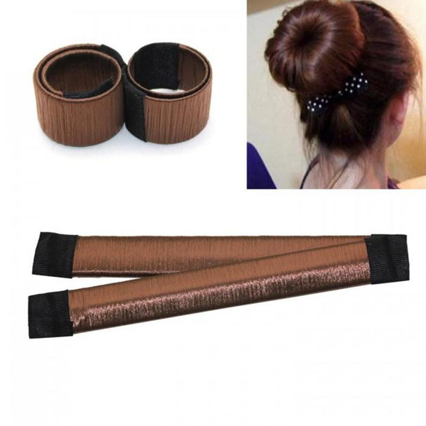 1000pcs Hair Magic Tools Bun Maker Hair Ties Girl DIY Styling Donut Former Foam Hair Bows French Twist Magic Tools Bun Maker