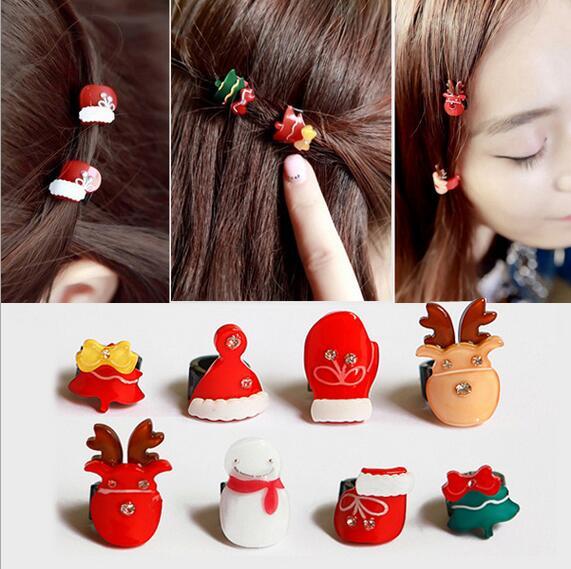 High-end fashion Mini round buckle hairpin clip resin hairpin creative hair ornaments christmas decotations gift for girl free shipping HT56