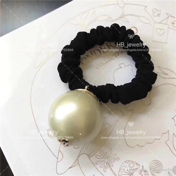 Popular fashion brand High version pearl Hair rope / hair band for lady Design Women Party Wedding Luxury Jewelry for Bride with BOX.