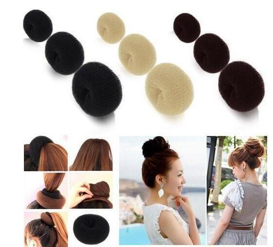 2017 Hot Selling Hair Rubber Bands Hair Volumizing Scrunchie Donut Ring Style Bun Scrunchy Sock Poof Bump It Snooki DHL FEDEX Free shipping