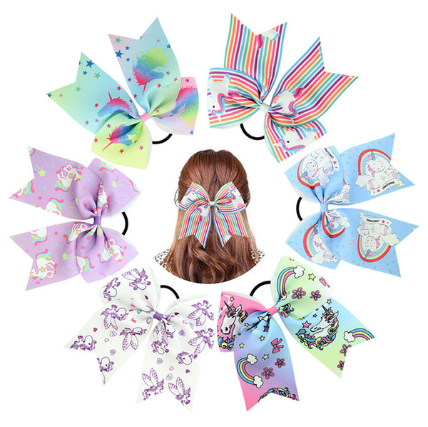 Unicorn Hairband Jojo Bows Unicorn Birthday Party Headwear Bow Unicorn Prints Hair Bows Unicorns Party Favor 7 Inch