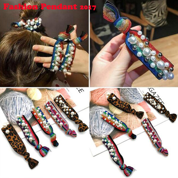 Fashion Pearl Headwear Elastic Hair Bands Hair Elastic Rubber Rope Ring Tie Hair Accessories Headband for Women dhl shipping