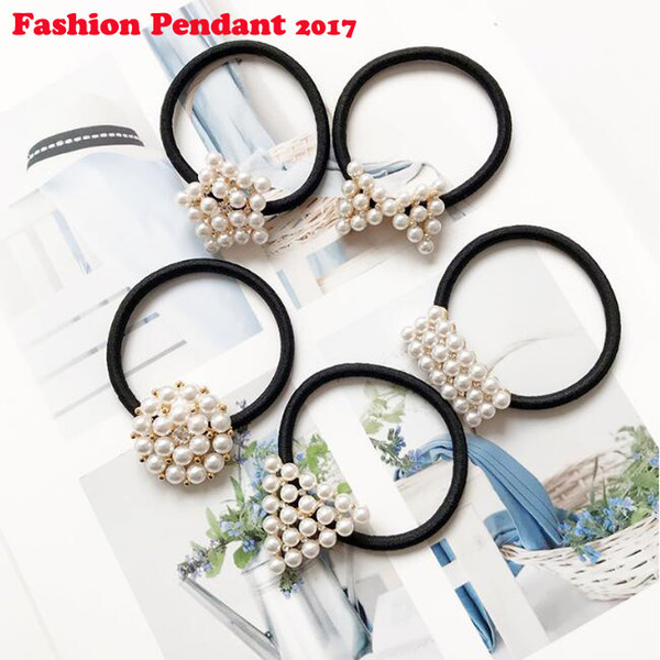 New Hair Accessories Pearl Elastic Rubber Bands Headwear For Women Girl Ponytail Holder Scrunchie Ornaments Jewelry