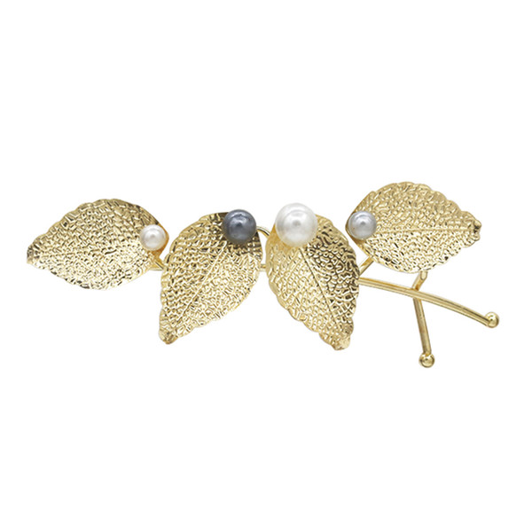 Hair Accessories Simulated Pearl Leaf Hair Clip Wedding Tiara Girls Hairpins Hairclips Hairgrips Headwear Barrettes