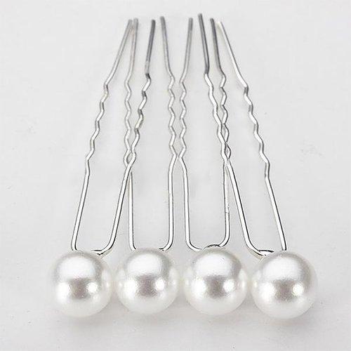 8mm Pearl Hair Pins Clip Wedding Bridal Prom Women Hair Jewelry Free Shipping