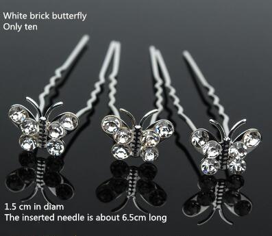 Bridal hair ornament u - style hair pin wedding headdress tray hair glitter water drill hairpin small insertion jewelry needle