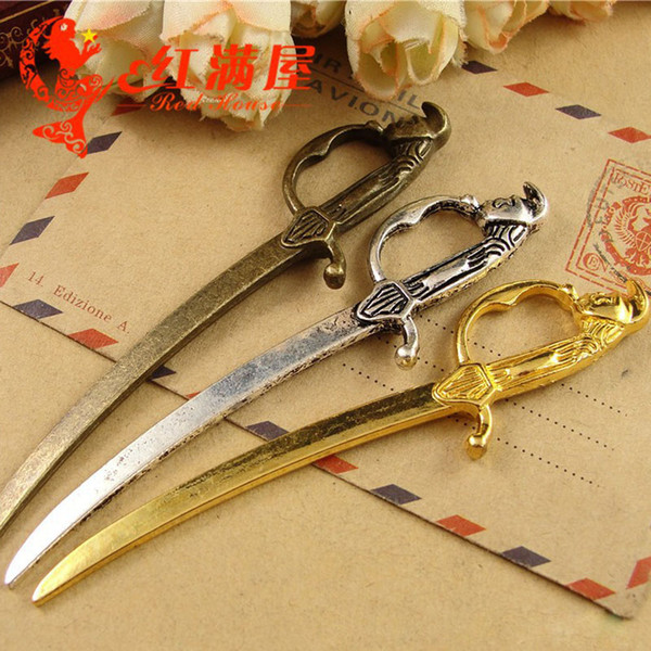 A3918 23*93MM Antique Bronze Japanese fashion Zakka jewelry wholesale, golden tibetan silver hair sticks, vintage hair wear headdress