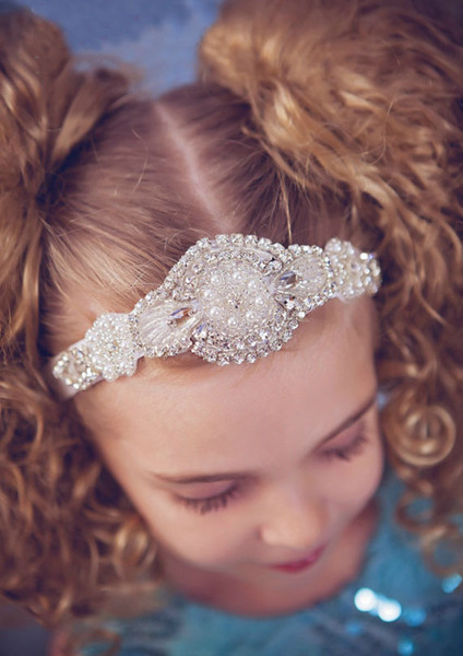 Baby Girls Hair Band Handmade Beaded Diamond Wedding Hair Band Childrens Womens Headdress