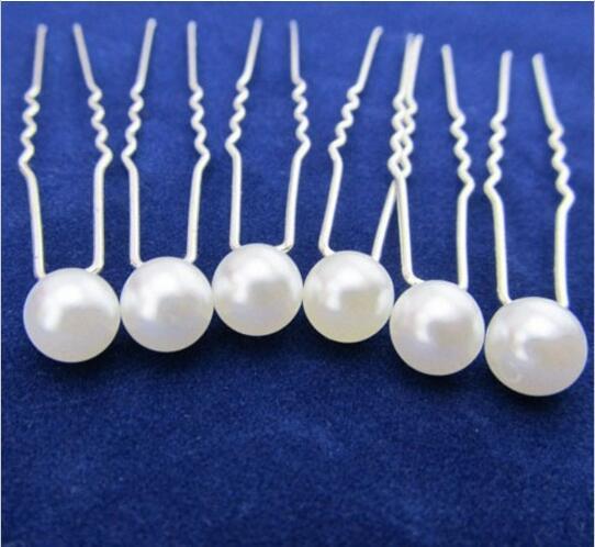 8mm Pearl Hair Pin For Wedding Fashion Alloy Hair Clips Lady Hair Jewelry Hairpin 8000pcs DHL Free Shipping