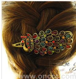 Girl's Hair Accessories Hair Band Hair Colored Stone Circle Hair Hairpin