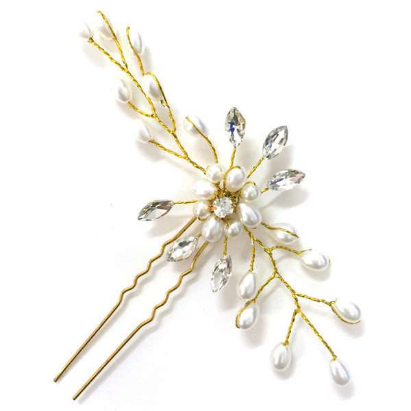 3 pieces Bridal Wedding Tiaras Handmade Pearl Crystal Hair Comb for bride Headwear Wedding Side Hair Comb Hairpins Wedding Accessories