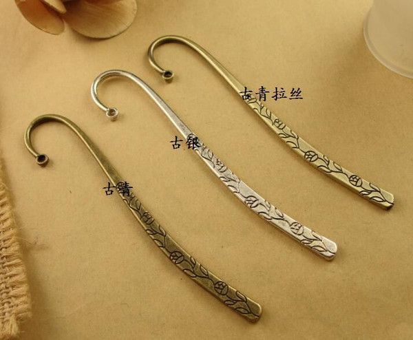 120*6MM Antique Bronze flower hairpin tibetan silver tone, vintage simple hair sticks jewelry, metal bookmark fashion jewellery wholesale