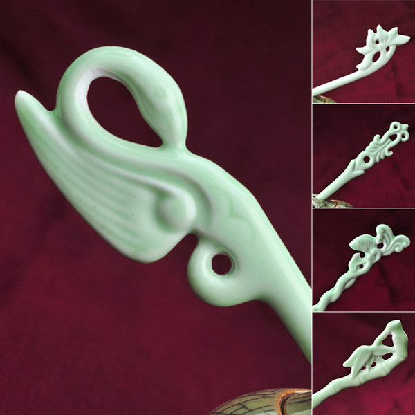 Jingdezhen ceramic jewelry ethnic style classical ceramic hairpin