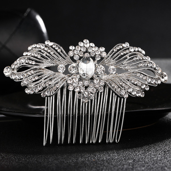 Fashion Luxury Bride Hair Accessories Hair Pins Head-wear Crystal Wedding Accessories Wholesale