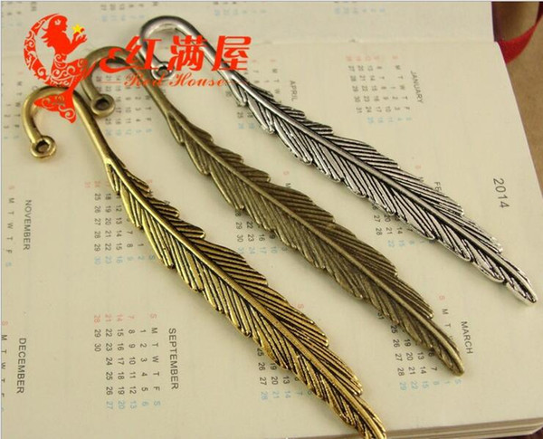 80*13MM Small bronze feather hair sticks, DIY jewelry accessories wholesale tibetan ancient silver brass copper alloy bookmark metal hairpin