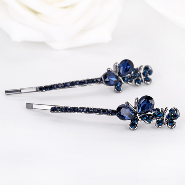 rean hair clip wholesale new bow knot clip pair of rhinestones word clip hairpin headwear