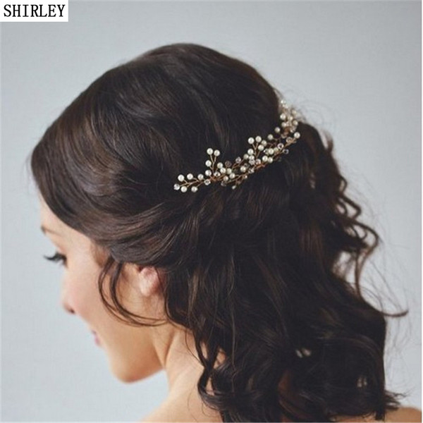 European Style Bride Manual Hairpin lady fashion trend gift Headwear Wedding Dress Ceremonial Dress Accessories Headdress Pearls