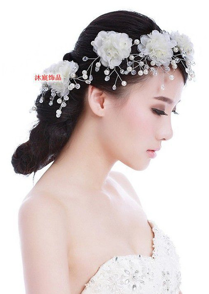 New Fashion Luxury Good Quality Headdress Jewelry Hair Crown Pearl Comb Diamond Crystal Bride Wedding Tiaras