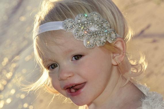 Wedding girls hair band Handmade Beaded headband. Children drill baby Retail wholesale headdress