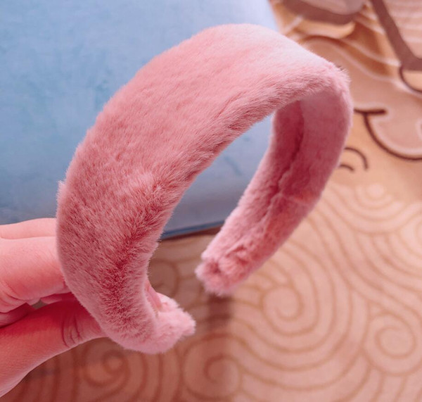 2018 new simple fashion all-purpose wide side plush cloth head hoop face hoop student leisure hair decoration hair card