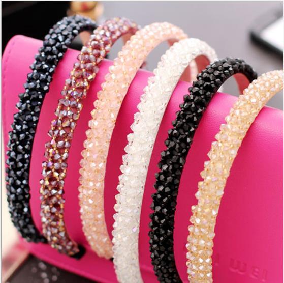 Crystal beaded wide headband for fancy ladies water dill headband fashion hair decoraion daily life party QF180552018