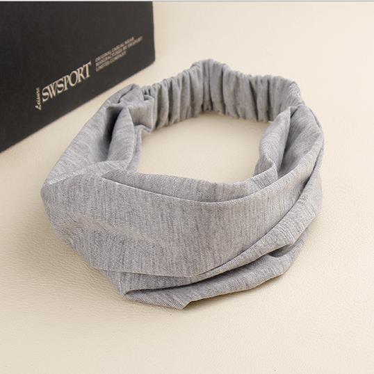 Good quality hair decoration for ladies yoga sport hairbands cloth fabric pure colors headbands fashion hair accessories xc18039