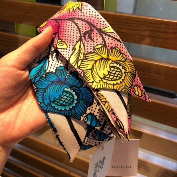 Women's casual daily hair band 2019 new listing fashion silk exquisite printing luxury headband multi-purpose