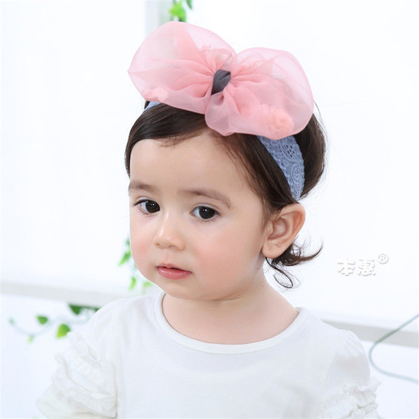 Petal chiffon bow baby tiara new baby headband hair accessories