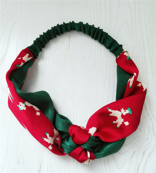 Lovely and sweet contrast with festive red knotted hair band cross hair band