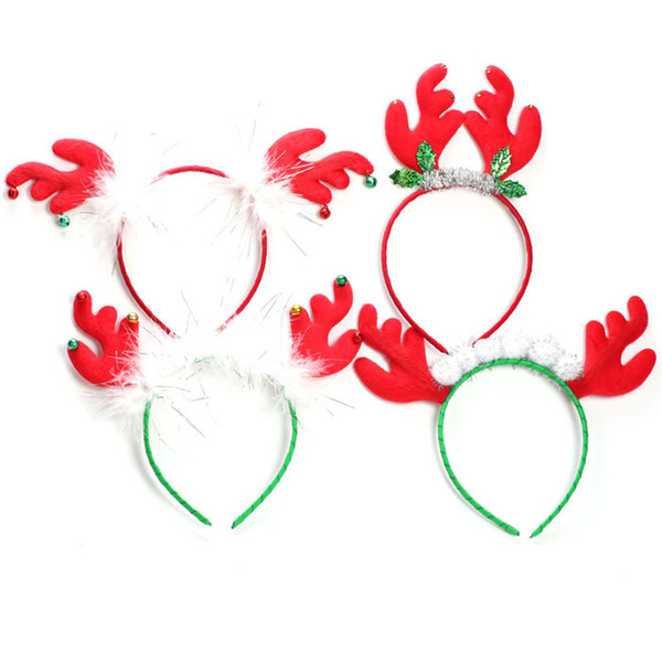 Merry Christmas Gift Xmas Deer Antlers Hairband Children Cute Antlers Christmas Headbands High Quality Hair Jewlry For Christmas Party