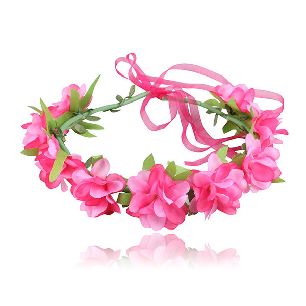 Wedding Garlands Bridal Headband Flower Crown Flower Tiara Crown Beach Headpiece Head Garland Hair Flowers for Girl Women