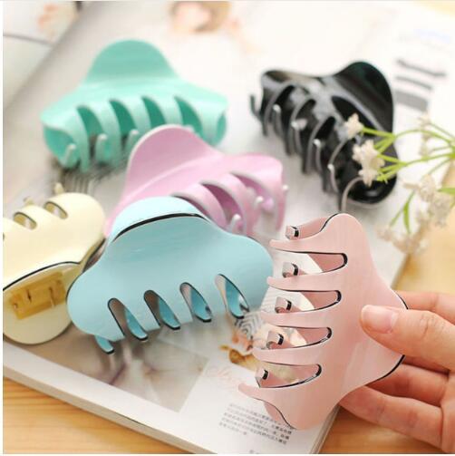 Women Hair Clip Large Size Acrylic Hairpins Solid Color Women Crab Claws Women Make UP Washing Tool Hair Accessories