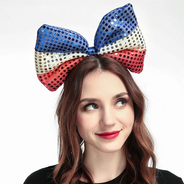 Colorful Big Bow Headbands Party Headdress Birthday Holiday Hair Accessories Cosplay Headwear Photo Tools Costume Makeup Head Hoop