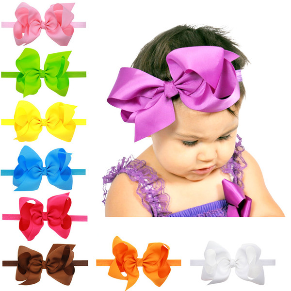 13 Candy Colors Bow Knot Hairband Kids Child Newborn Baby Girl Headband for Birthday Party Headdress