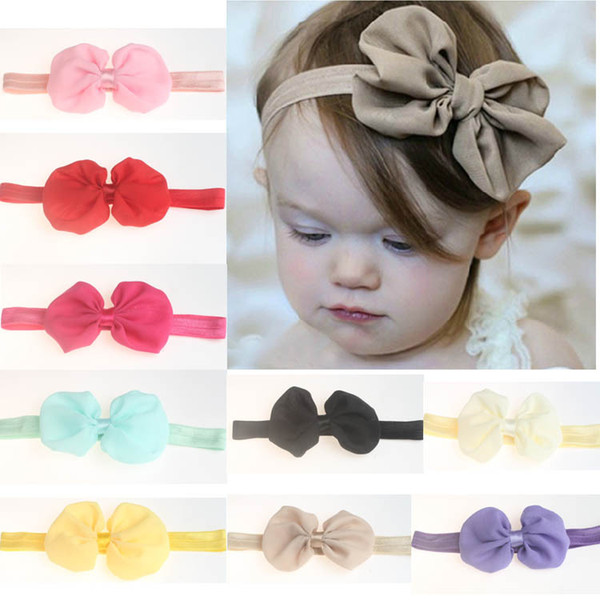 Newborn Colorful Bow Toddler Headband Baby Birthday Headdress Kids Girls Hair Bands Girl Bow Knot Headdress