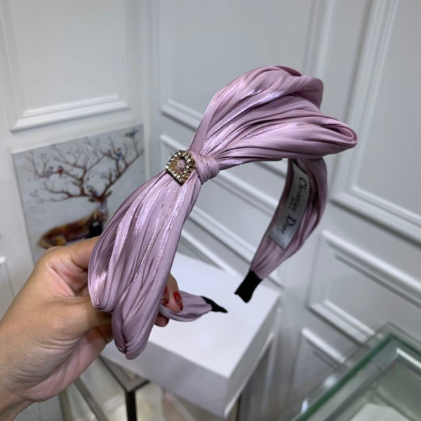 Women's jewelry 2019 spring and summer new simple satin large bow heavy duty custom headband