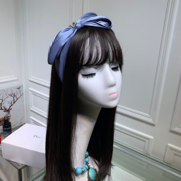 Women's jewelry 2019 spring and summer new simple satin large bow casual wild headband