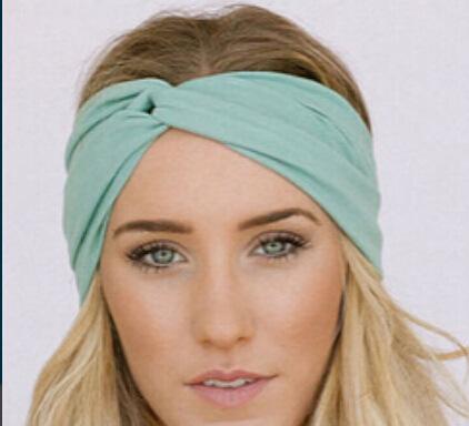 Elegant Stretchy Elastic Twist Knot Headband Sports Suede Nonslip Plain Elastic Hair Band hair accessories multi colors