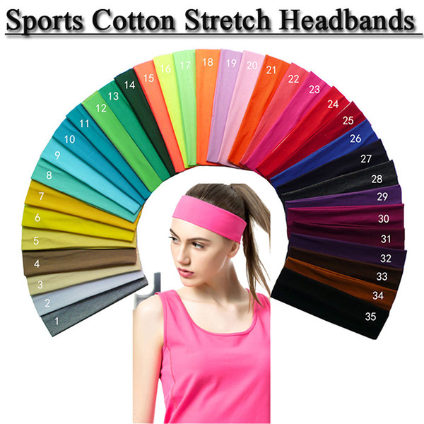 Cotton Stretch Headbands Yoga Hair Band Softball Sports Sweatband Elastic Sports