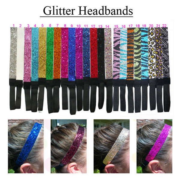 Glitter Headbands U PICK all COLORS - Elastic Stretch Sparkly Fashion Headband for Teens Girls Women