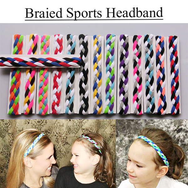 2017 Mini Braided Non Slip Sports Headband many color