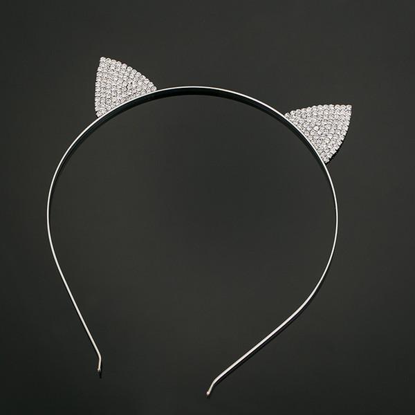 2018 Special Offer Sale Happy Birthday Cute Adorable for Cat Ears Headband High-grade Diamond Hoop Fine Hair Temperament Hairpin Headdress