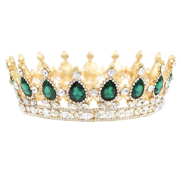 New fashion diamond bride-crown alloy pearl crystal euro-american popular wedding portrait queen's crown Jewelry Gift