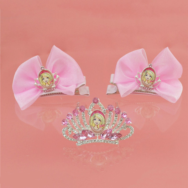 New vogue individual character is lovely beautiful bobby crown sets hairpin headdress combination adorn article Jewelry Gift