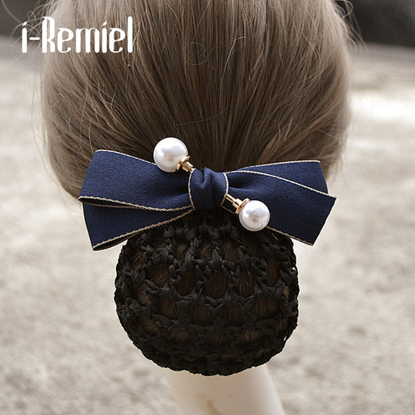 i-Remiel Flower Ribbon Floral Lace Satin Hair Clip Hairgrips Bowknot Bun Net Snood Crochet Hair Headdress Hair Accesories Lady