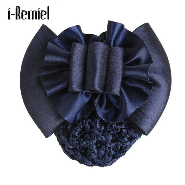 i-Remiel Ribbon Hairgrips Hair Clip Bun Net Snood Crochet Bow Bowknot Hair Jewellery Headdress Hair Clips Jewelry Lady Women