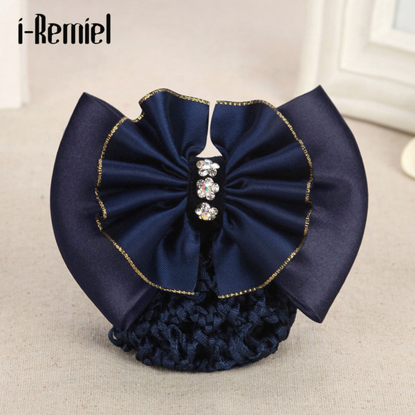 i-Remiel Floral Lace Satin Hairgrips Stylish Flower Bow Bowknot Bun Net Snood Hairpins Accesories Hair Jewellery Lady Women